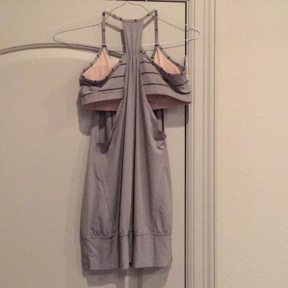 Lululemon Gray Racerback with Sports Bra - Picture 3 of 4